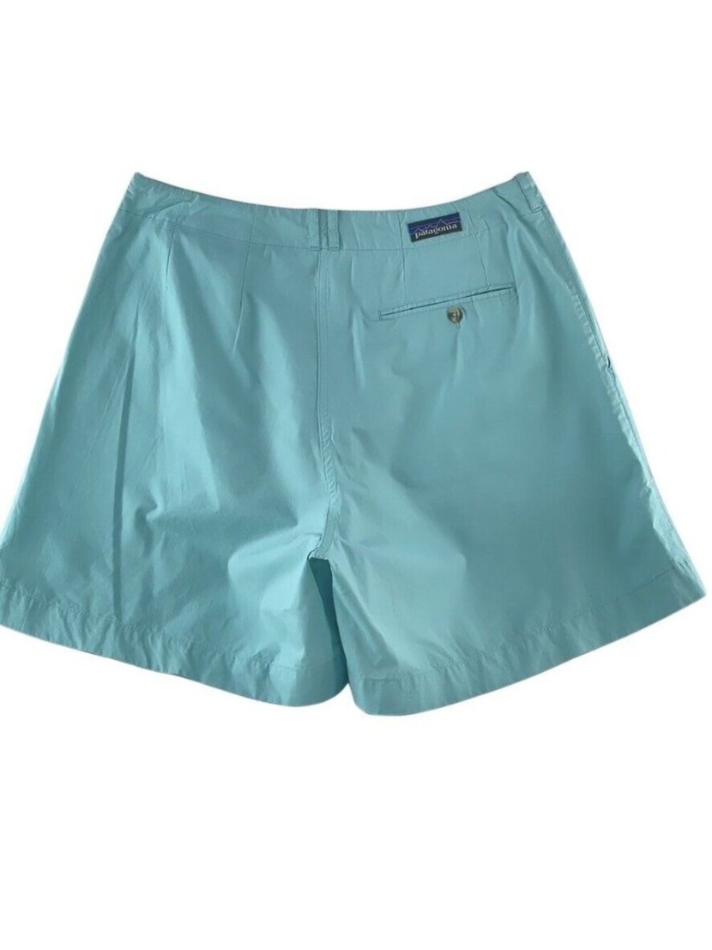 Patagonia Womens Turquoise Cotton Pleated Shorts Size 12